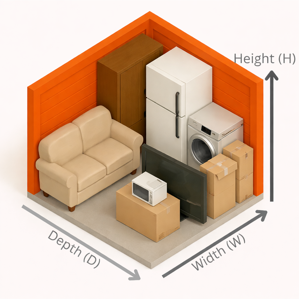 large storage unit illustration