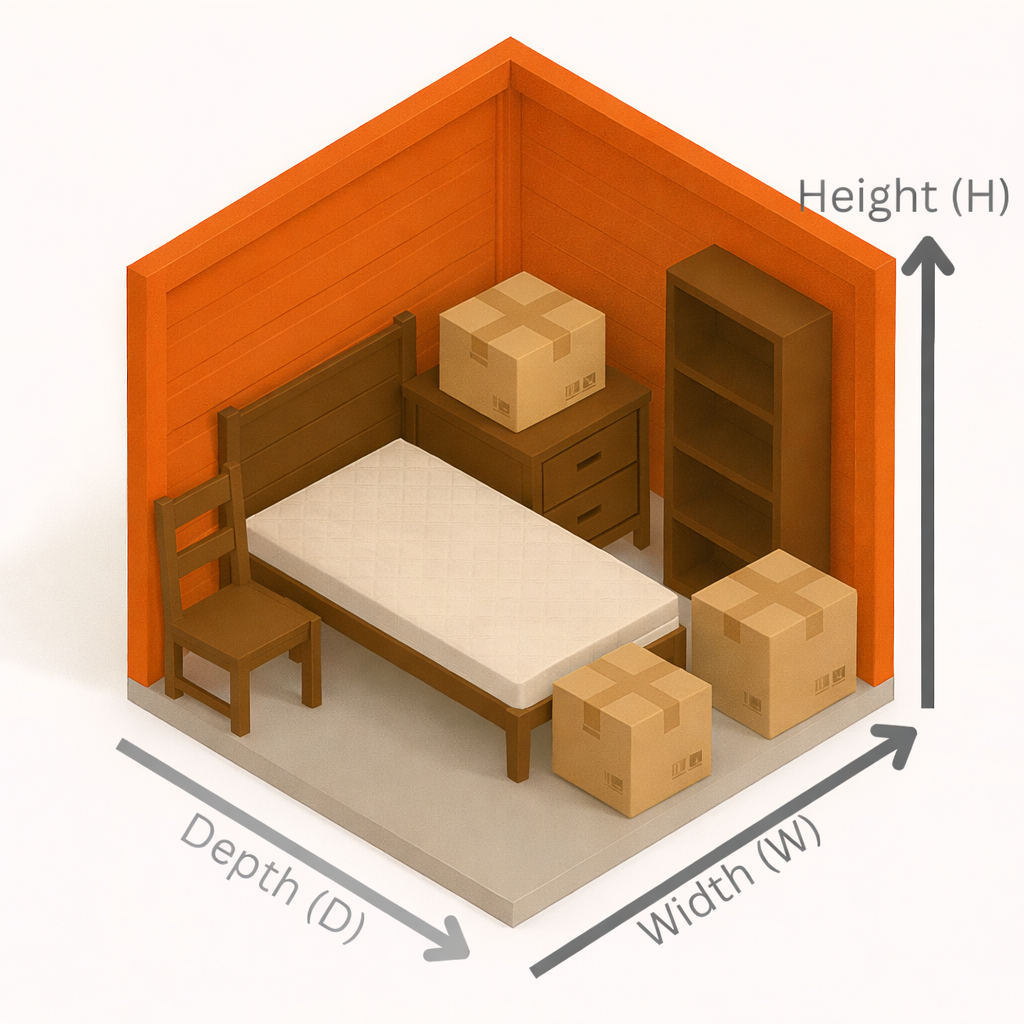 medium storage unit illustration