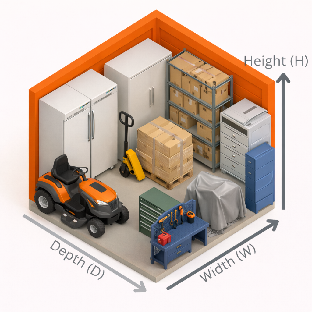 extra large storage unit illustration